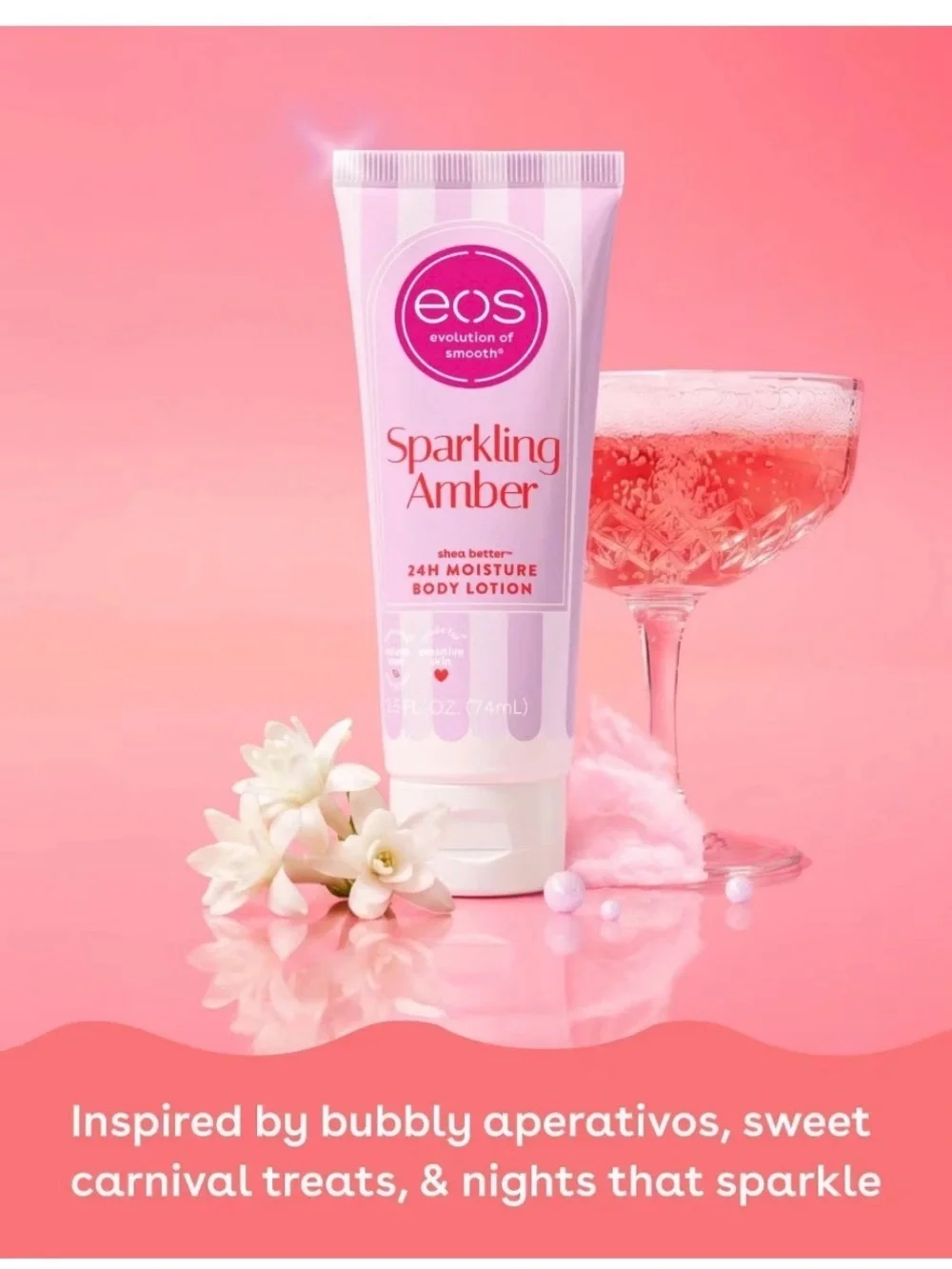 eos Mini Body Lotion - Sparkling Amber - Travel Size - 2.5 fl oz